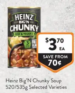 Foodworks Heinz Big N Chunky Soup offer
