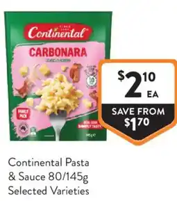Foodworks Continental Pasta & Sauce offer