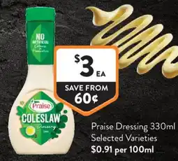 Foodworks Praise Dressing offer