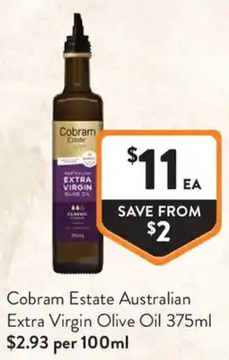 Foodworks Cobram Estate Australian Extra Virgin Olive Oil offer
