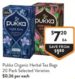 Foodworks Pukka Organic Herbal Tea Bags offer