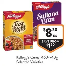 Foodworks Kelloggs Cereal offer