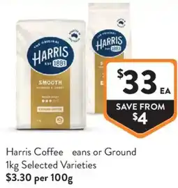 Foodworks Harris Coffee Beans or Ground offer