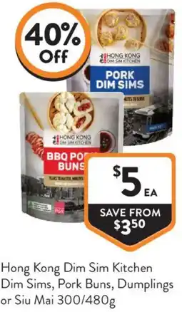 Foodworks Hong Kong Dim Sim Kitchen Dim Sims Pork Buns Dumplings or Siu Mai offer
