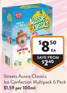 Foodworks Streets Aussie Classics Ice Confection Multipack offer