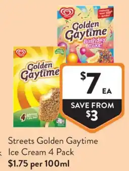 Foodworks Streets Golden Gaytime Ice Cream offer