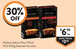 Foodworks Herbert Adams Pies offer