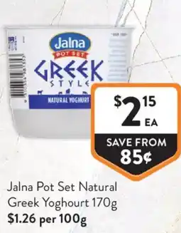 Foodworks Jalna Pot Set Natural Greek Yoghourt offer