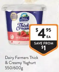 Foodworks Dairy Farmers Thick & Creamy Yoghurt offer