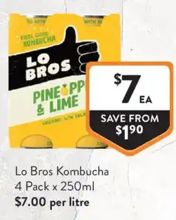 Foodworks Lo Bros Kombucha offer