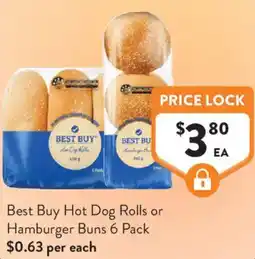 Foodworks Best Buy Hot Dog Rolls or Hamburger Buns offer