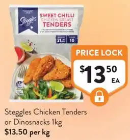 Foodworks Steggles Chicken Tenders or Dinosnacks offer