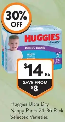 Foodworks Huggies Ultra Dry Nappy Pants offer