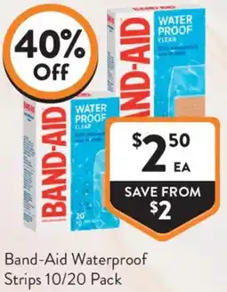 Foodworks Band-Aid Waterproof Strips offer