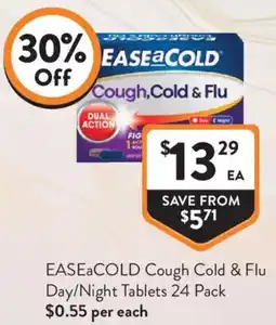 Foodworks EASE COLD Cough Cold & Flu Day/Night Tablets offer