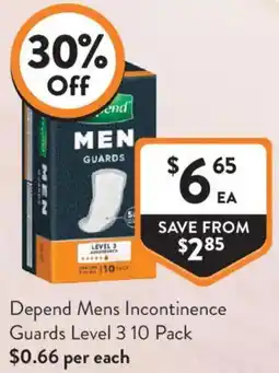 Foodworks Depend Mens Incontinence Guards Level 3 offer