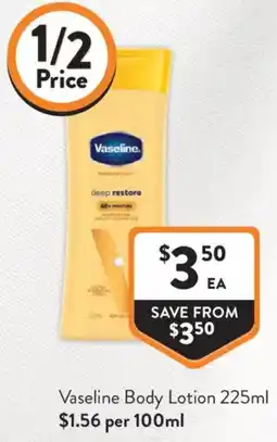 Foodworks Vaseline Body Lotion offer