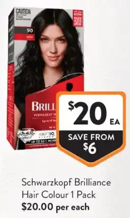 Foodworks Schwarzkopf Brilliance Hair Colour offer