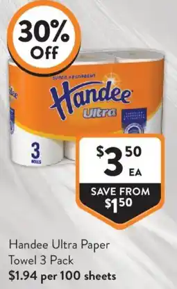 Foodworks Handee Ultra Paper Towel offer