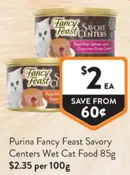 Foodworks Purina Fancy Feast Savory Centers Wet Cat Food offer