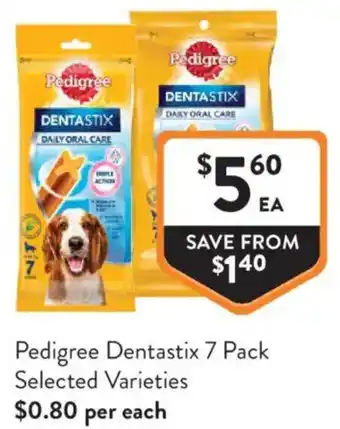 Foodworks Pedigree Dentastix offer