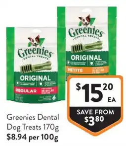 Foodworks Greenies Dental Dog Treats offer