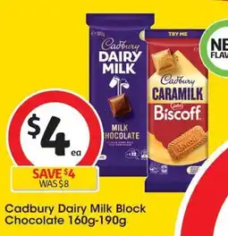Coles Cadbury Dairy Milk Block Chocolate offer