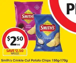 Coles Smiths Crinkle Cut Potato Chips offer
