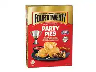 Coles Four ‘N Twenty AFL Party Pies 24 Pack 1.12kg offer