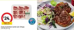 Coles Coles Australian Lamb Loin Chops offer