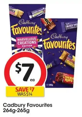 Coles Cadbury Favourites offer