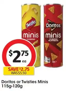 Coles Doritos or Twisties Minis offer