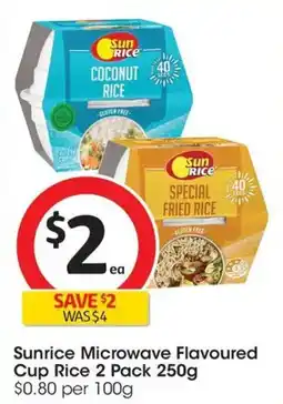 Coles Sunrice Microwave Flavoured Cup Rice offer