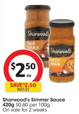 Coles Sharwoods Simmer Sauce offer