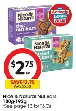 Coles Nice & Natural Nut Bars offer