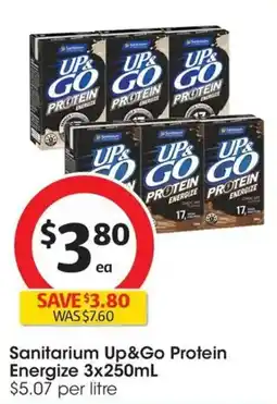 Coles Sanitarium Up&Go Protein Energize offer