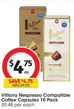 Coles Vittoria Nespresso Compatible Coffee Capsules offer