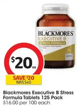 Coles Blackmores Executive B Stress Formula Tablets offer