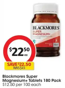 Coles Blackmores Super Magnesium+ Tablets offer