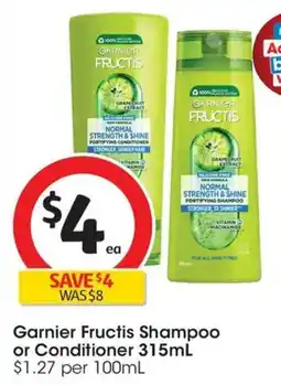 Coles Garnier Fructis Shampoo or Conditioner offer