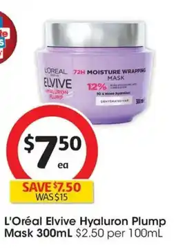 Coles L Oréal Elvive Hyaluron Plump Mask offer