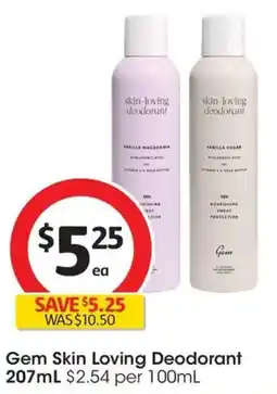 Coles Gem Skin Loving Deodorant offer