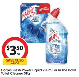 Coles Harpic Fresh Power Liquid or In The Bowl Toilet Cleaner offer