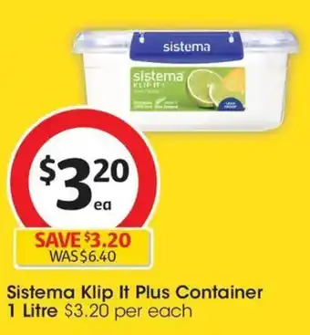 Coles Sistema Klip It Plus Container offer
