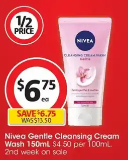 Coles Nivea Gentle Cleansing Cream Wash offer
