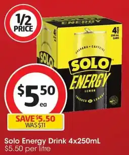 Coles Solo Energy Drink offer