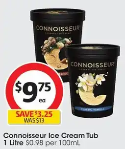 Coles Connoisseur Ice Cream Tub offer