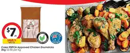 Coles Coles rspca approved chicken drumsticks offer