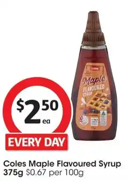Coles Coles Maple Flavoured Syrup offer