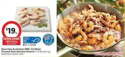 Coles Karumba australian msc certified thawed raw banana prawns offer